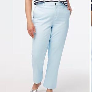 J. Crew Factory Petite high-rise girlfriend chino pant size 2P NWT Blue Breeze